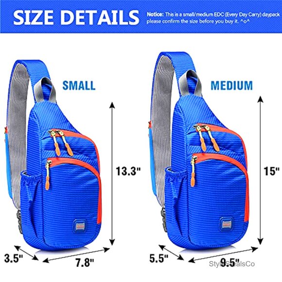 Waterproof Sling Backpack Crossbody Daypack Lightweight Nylon Travel Bag main image 6